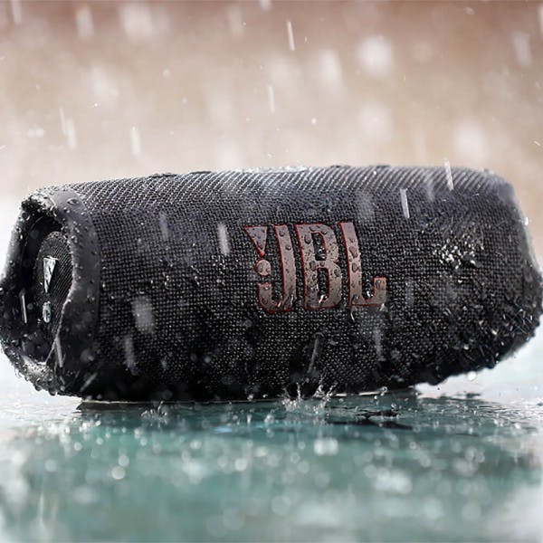 JBL speaker in the rain