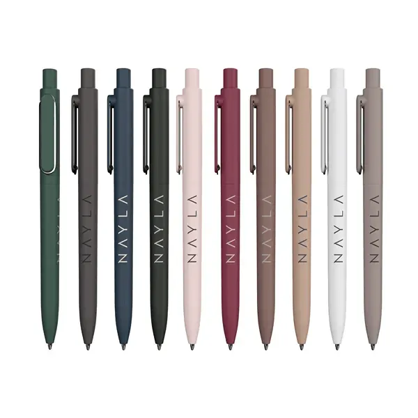 one blue pen and one red pen