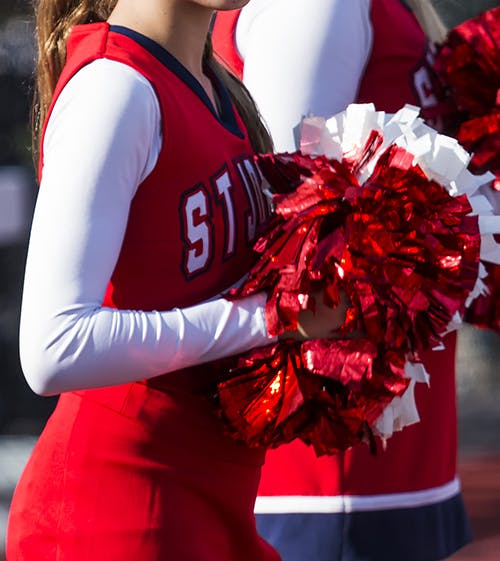 An athletic team in matching gear
