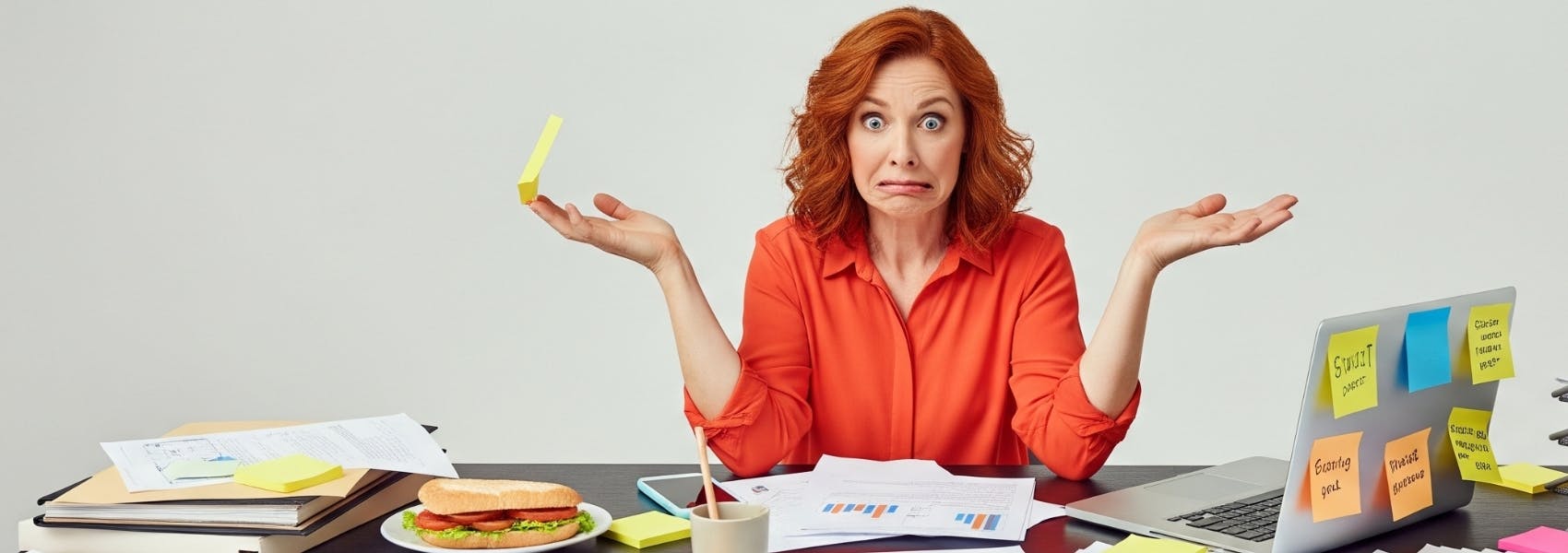 Overwhelmed woman