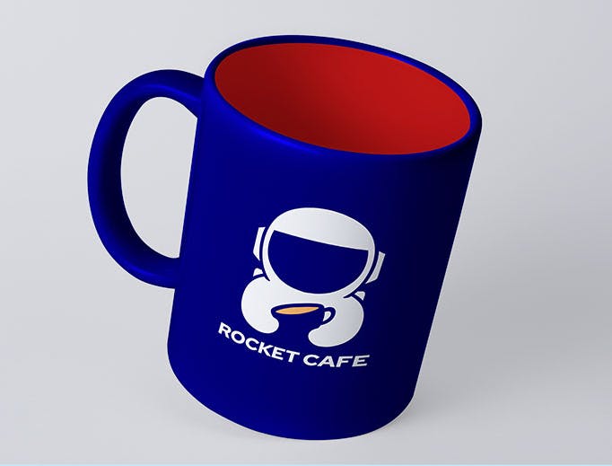 Blue coffee mug