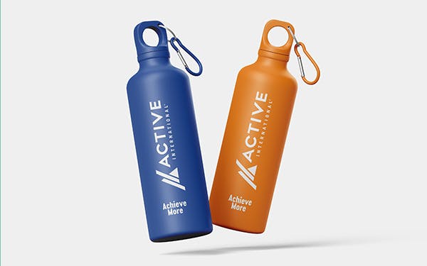 Blue and Orange Sports Bottle