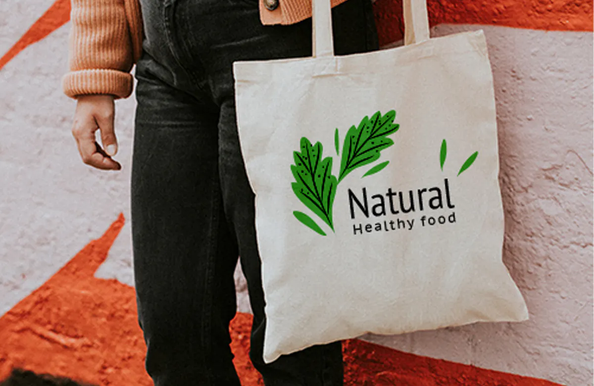 logoed tote bag