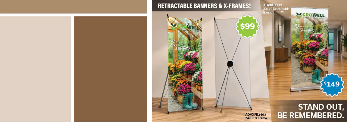 X-Frame and Retractable Banner Website Banner