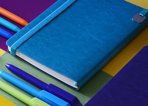 blue notebook