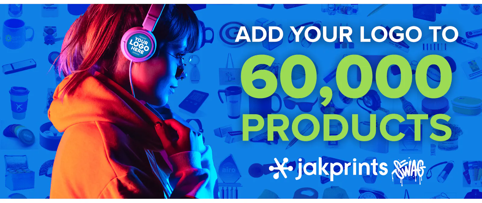 Add your logo and customize over 60000 products