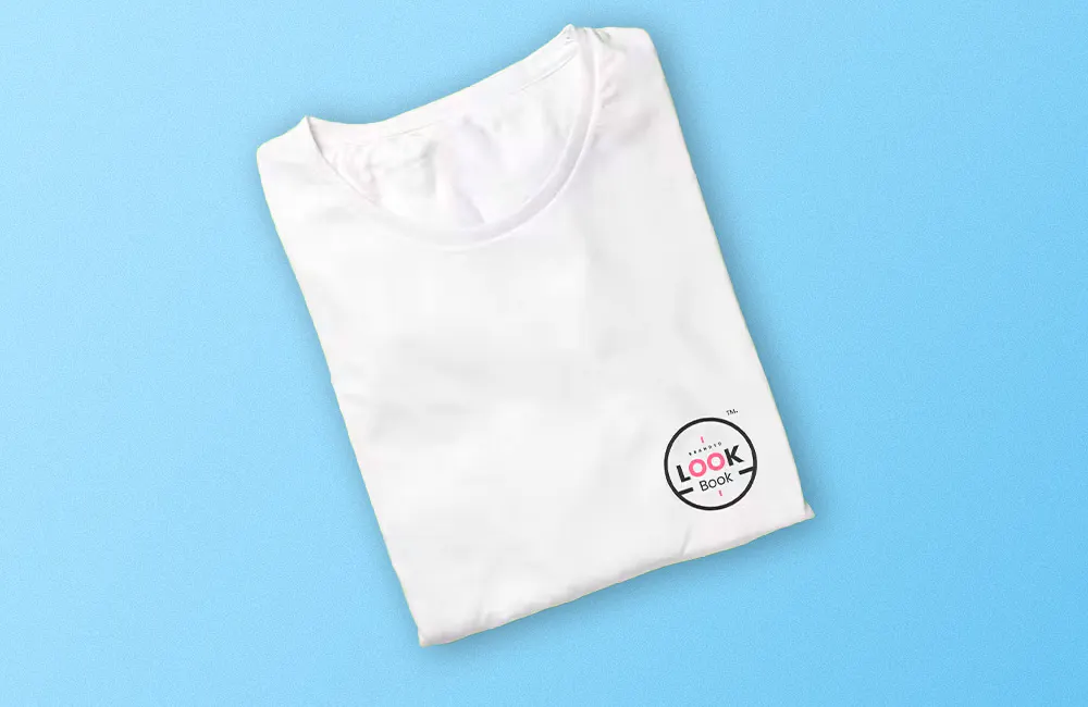 White tshirt on green background