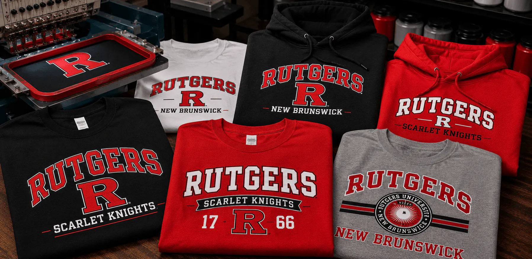 Rutgers Screen Printing Rutgers Custom Hoodies Rutgers Apparel Rutgers Merch