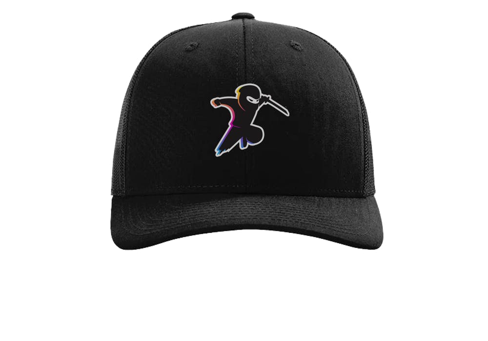 branded black Richardson 112 hat