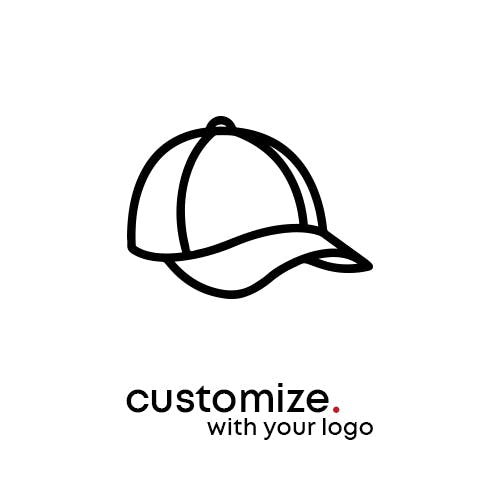 Black and white trucker hat on yellow background