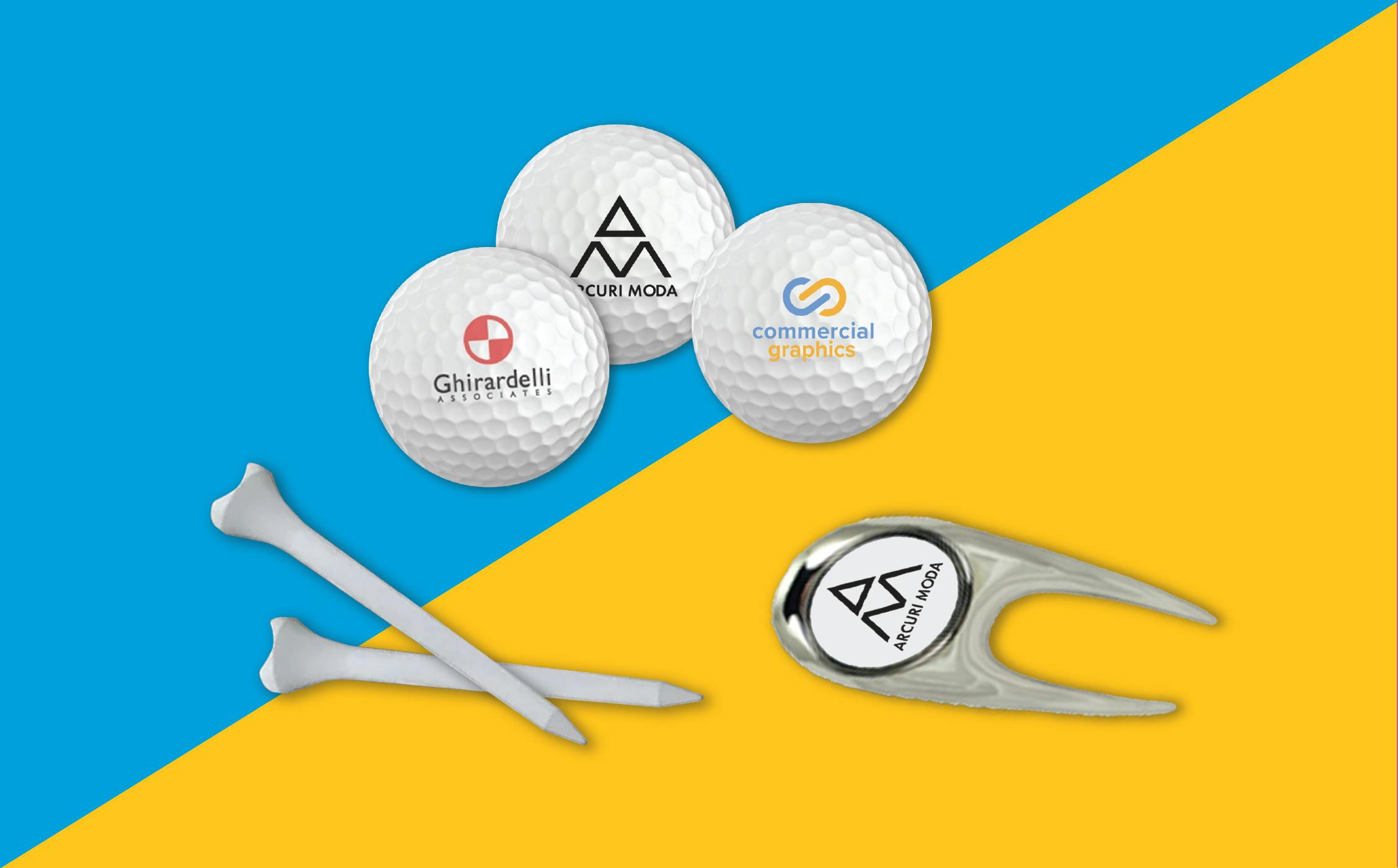 Golf balls tees and accessories