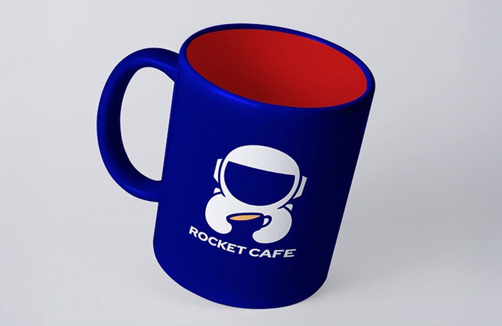 Blue coffee mug