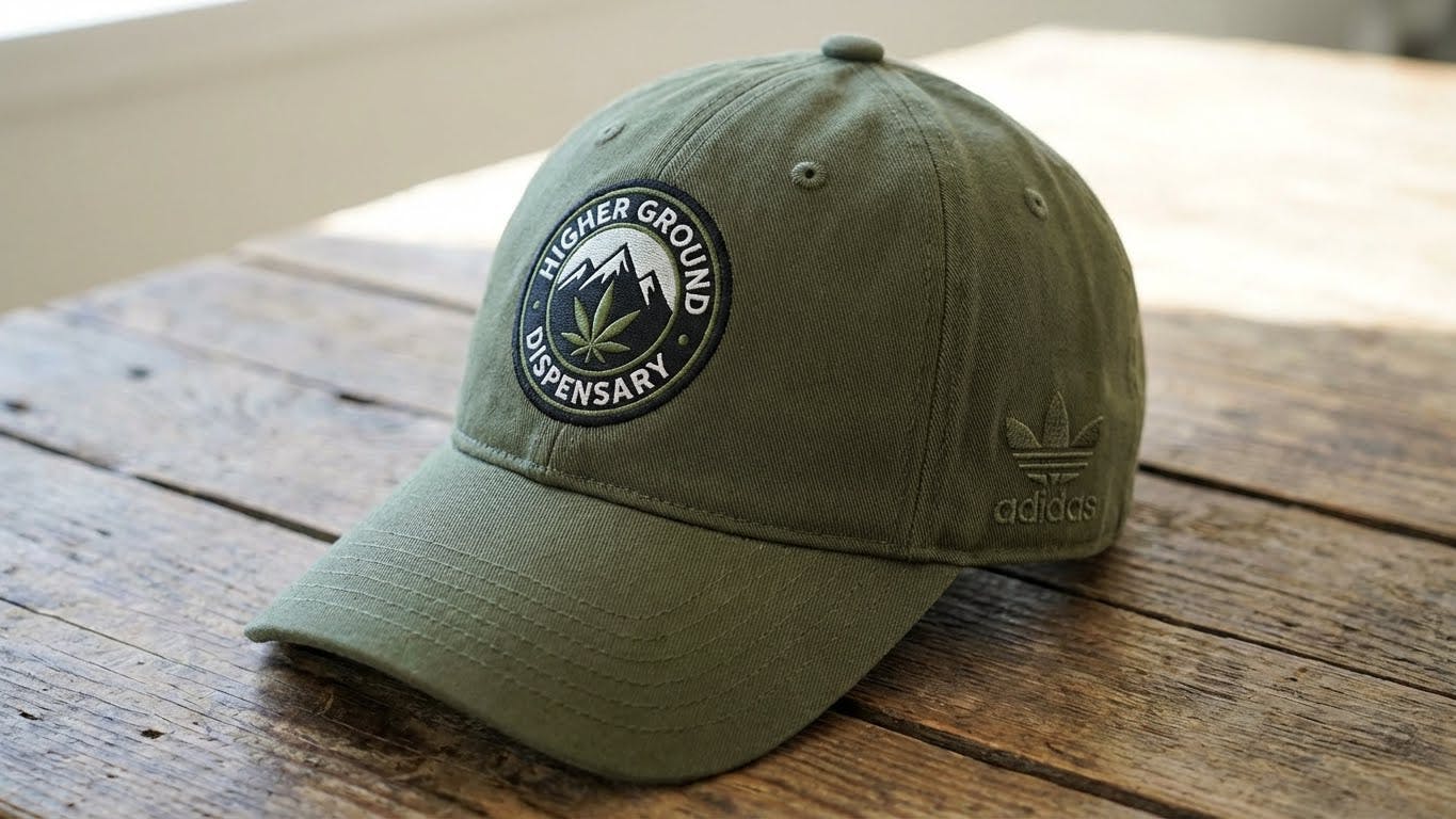 green hat custom logo dispensary