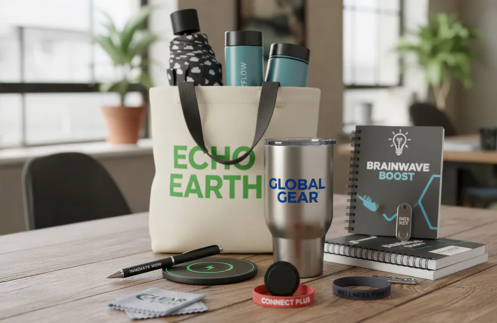 a collection of promotional products