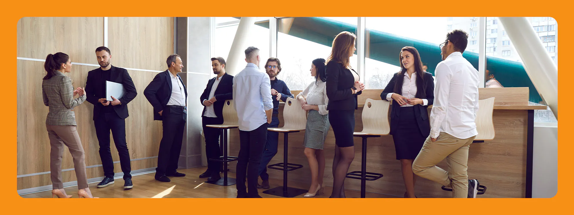 People at a trade show