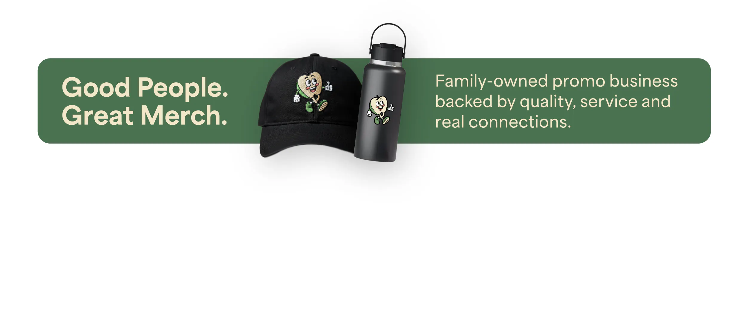 Green Apple Promo family owned business backed by quality, service and real connections