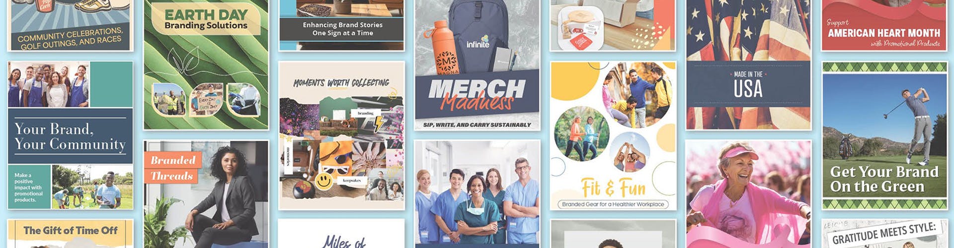 branded lookbook covers on a table