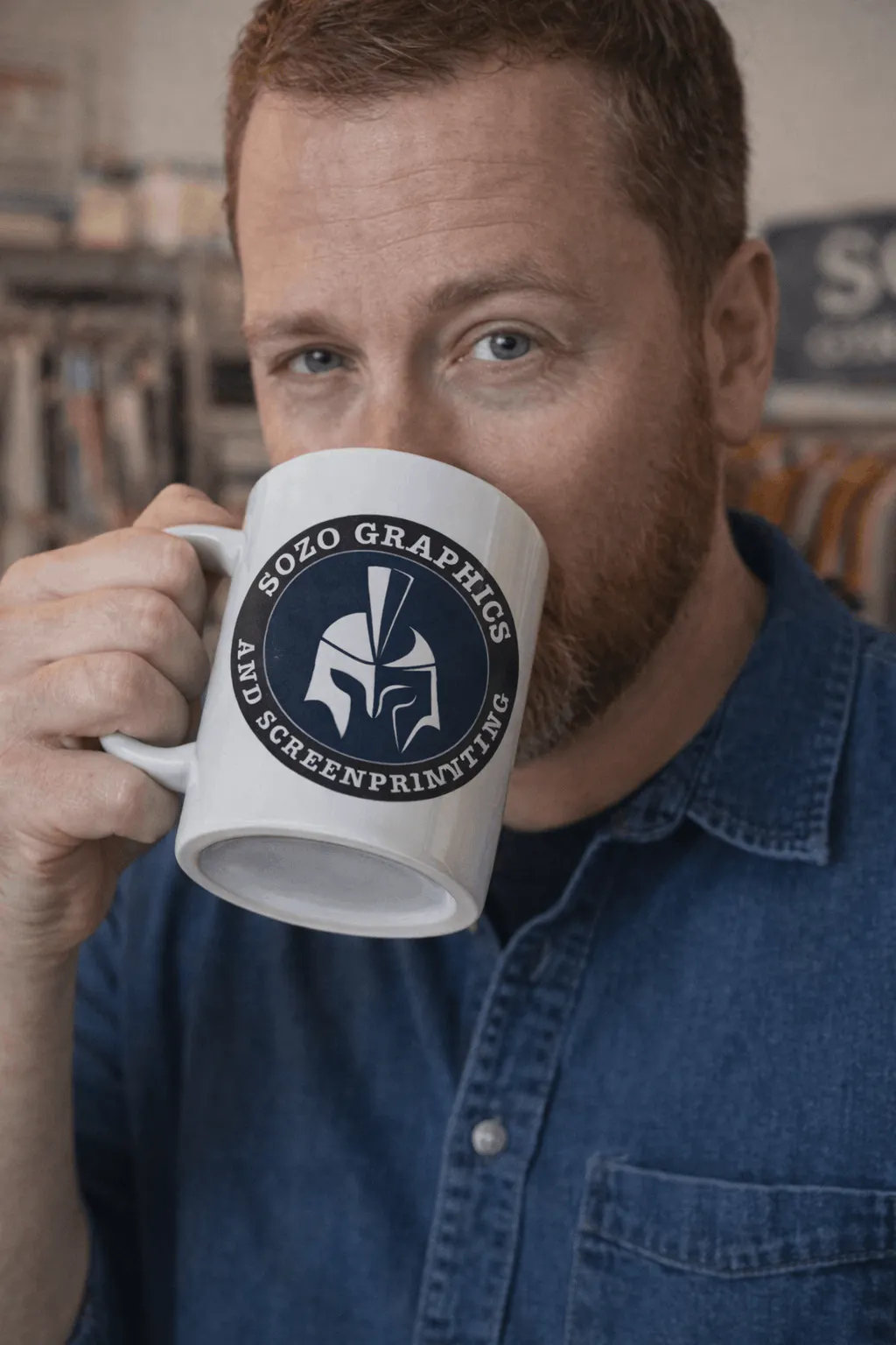 mom drinking coffee with daughter