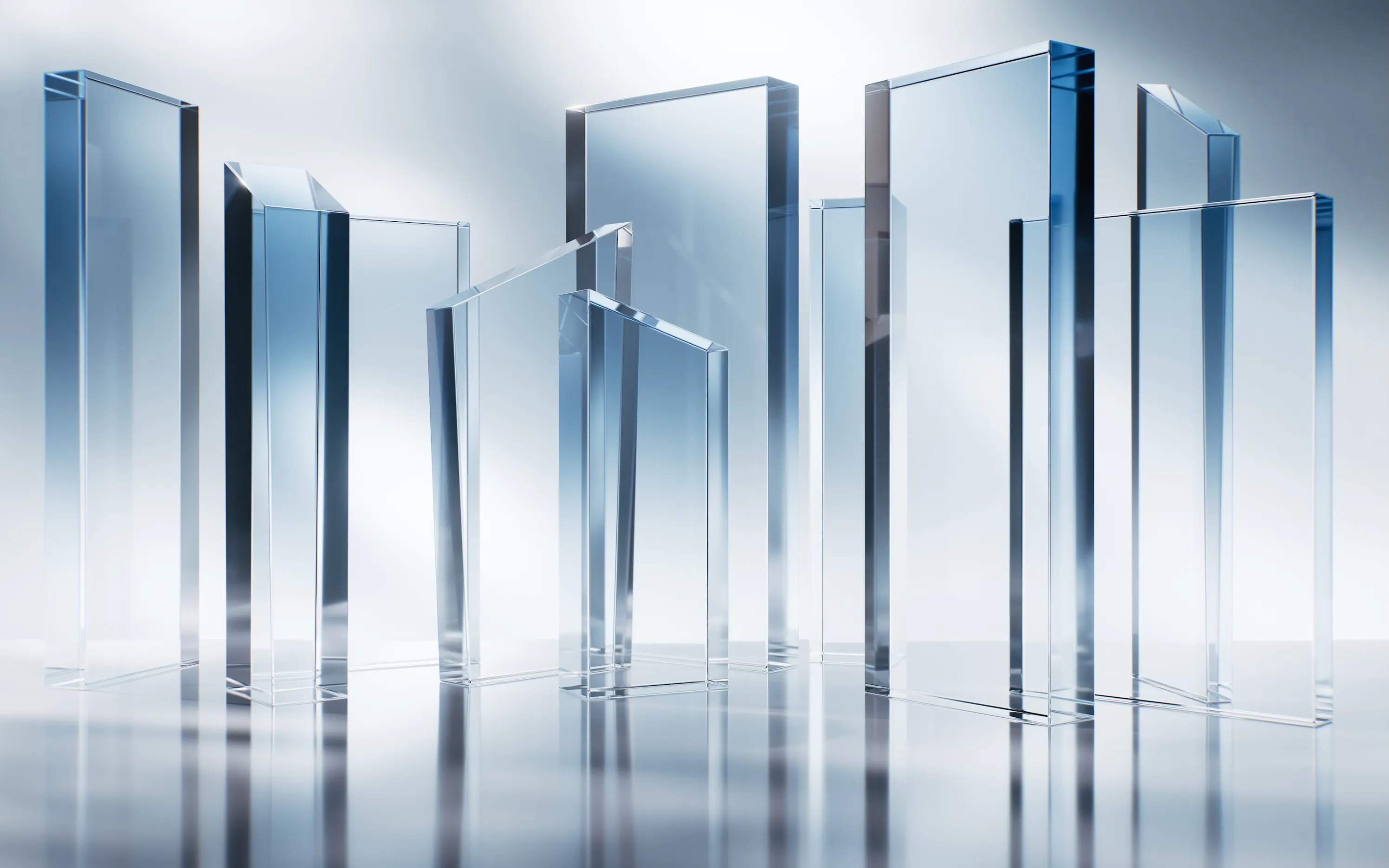 Glass statues