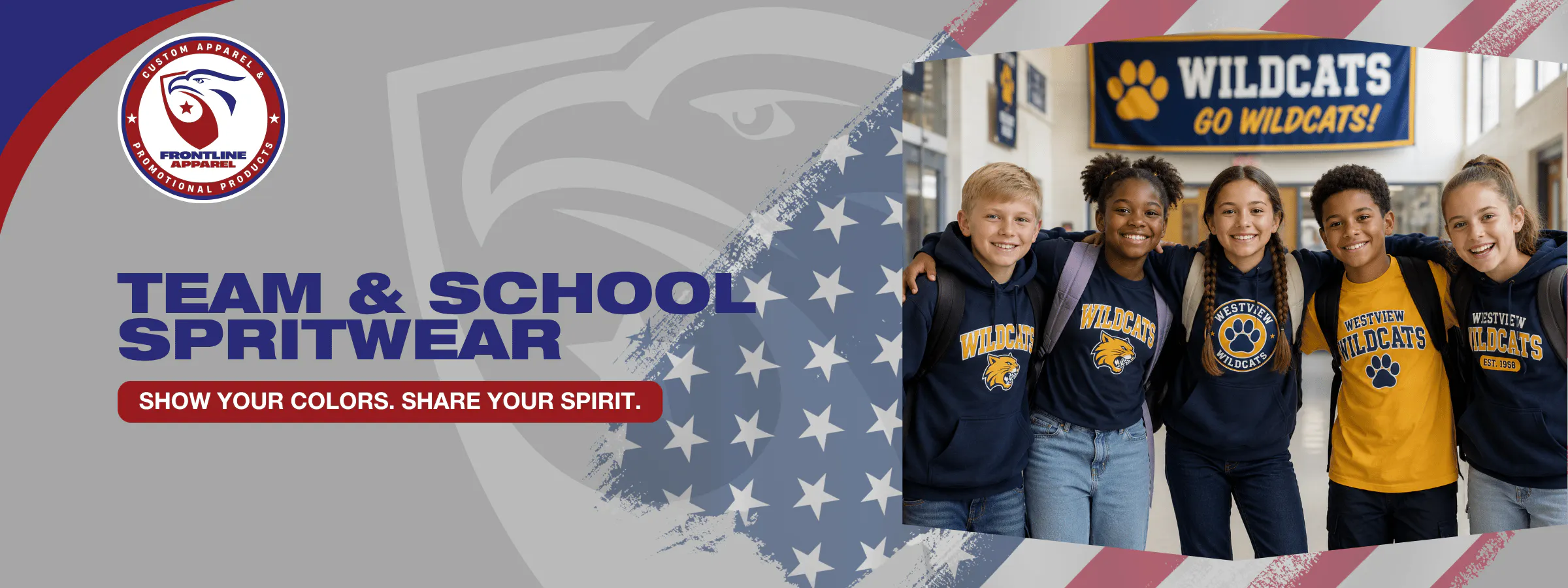 TEAM AND SCHOOL SPIRITWEAR BANNER