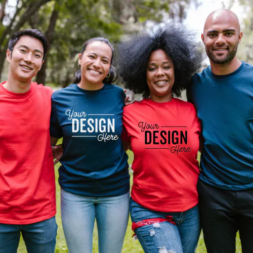 group in matching tshirts