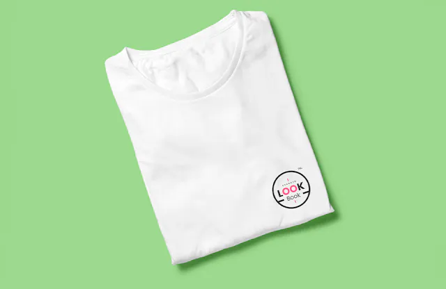 White tshirt on green background