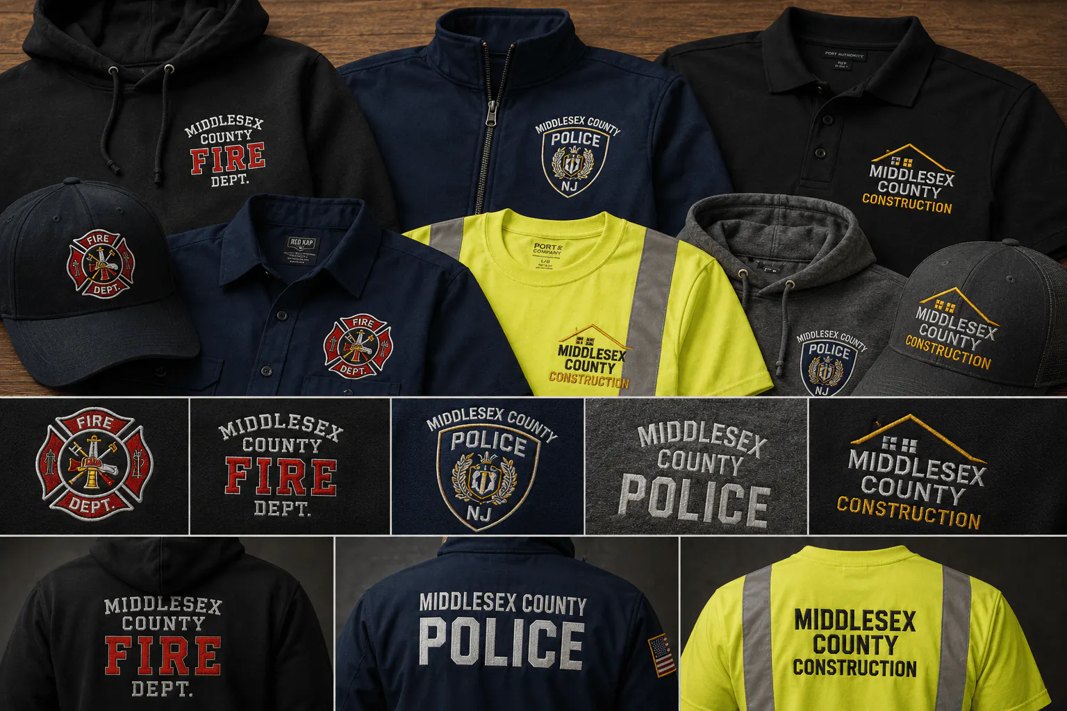 Middlsex County Embroidery Flame Retardant Apparel Fire Proof Clothing