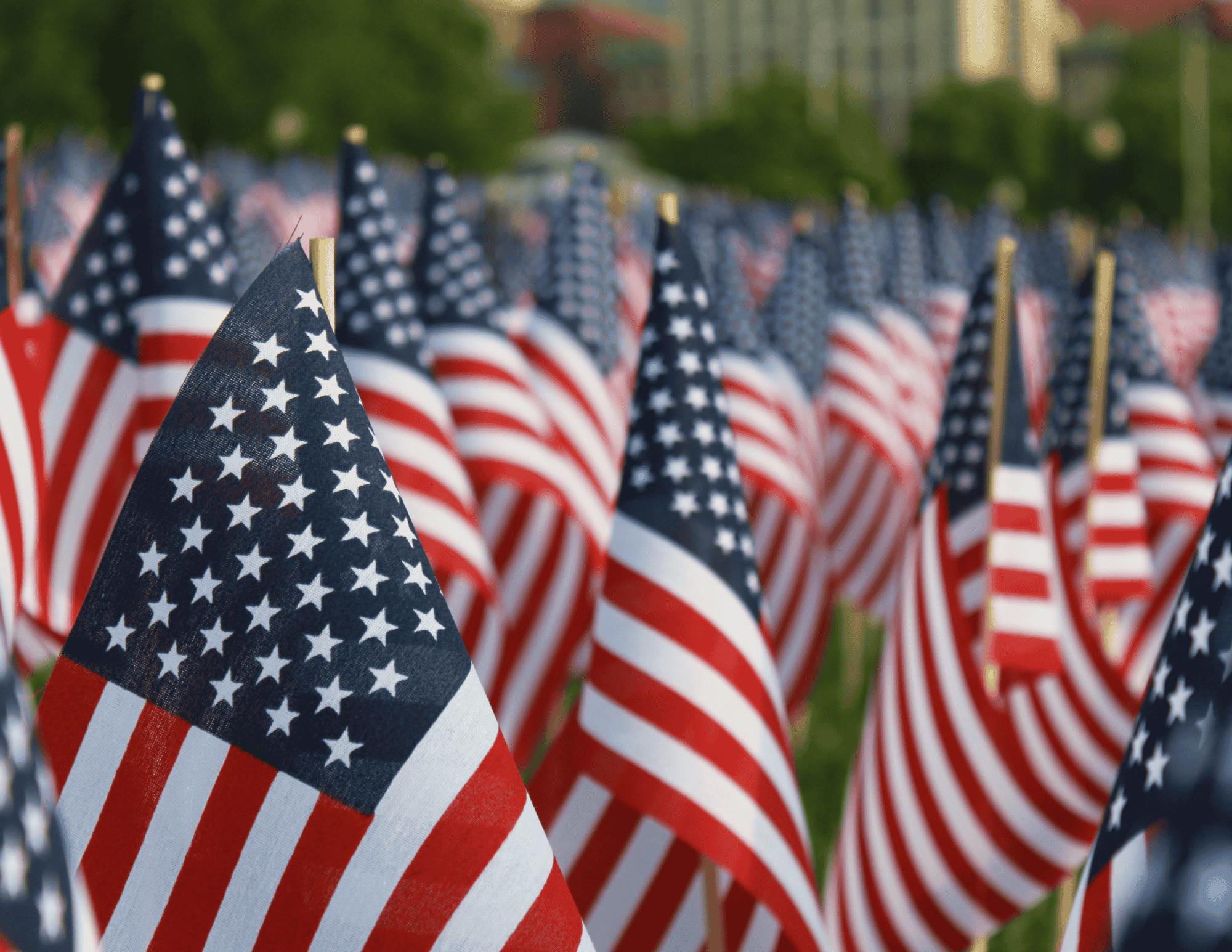 American flags