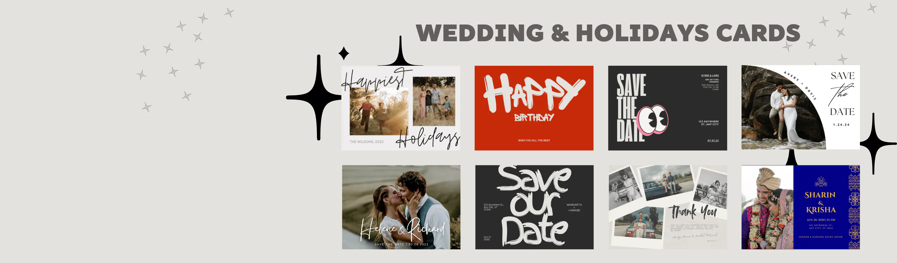 Wedding and Holidays cards