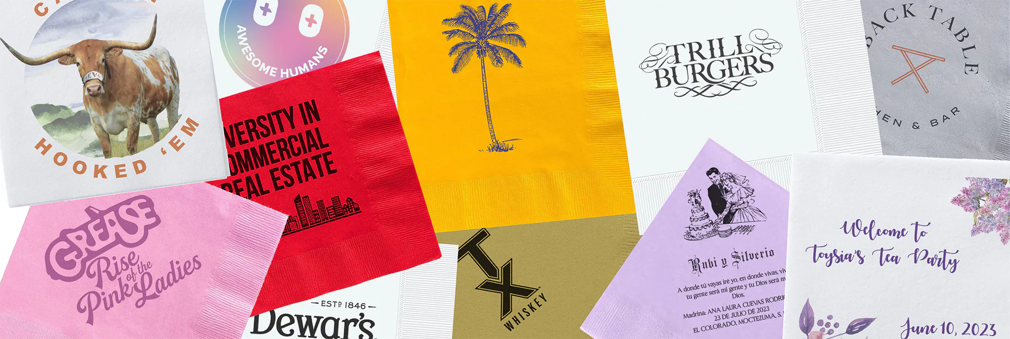 napkin variety with different prints
