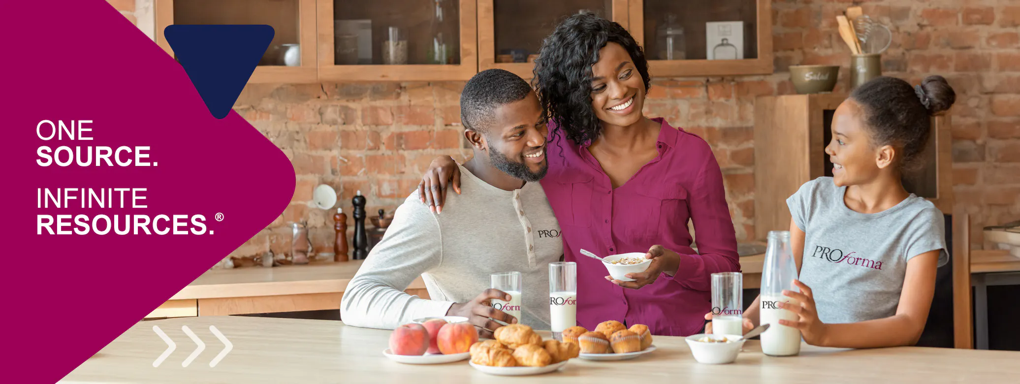 family having breakfast