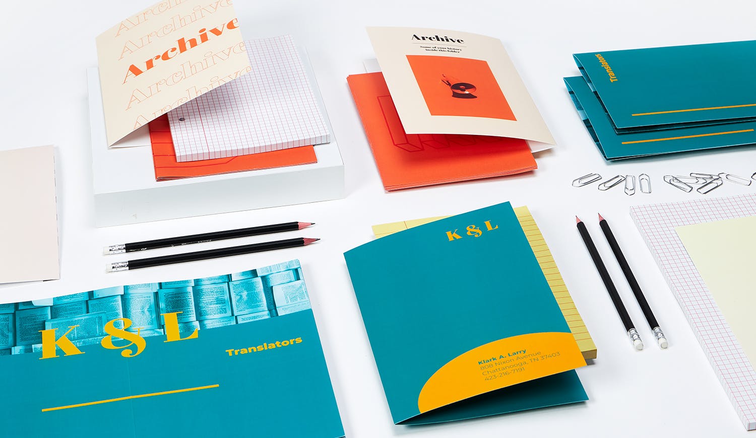 printed cards stationery and folders