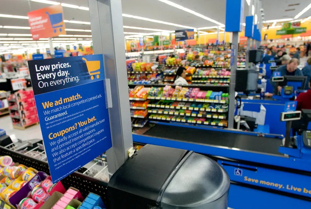 retail displays at checkout counters at large store