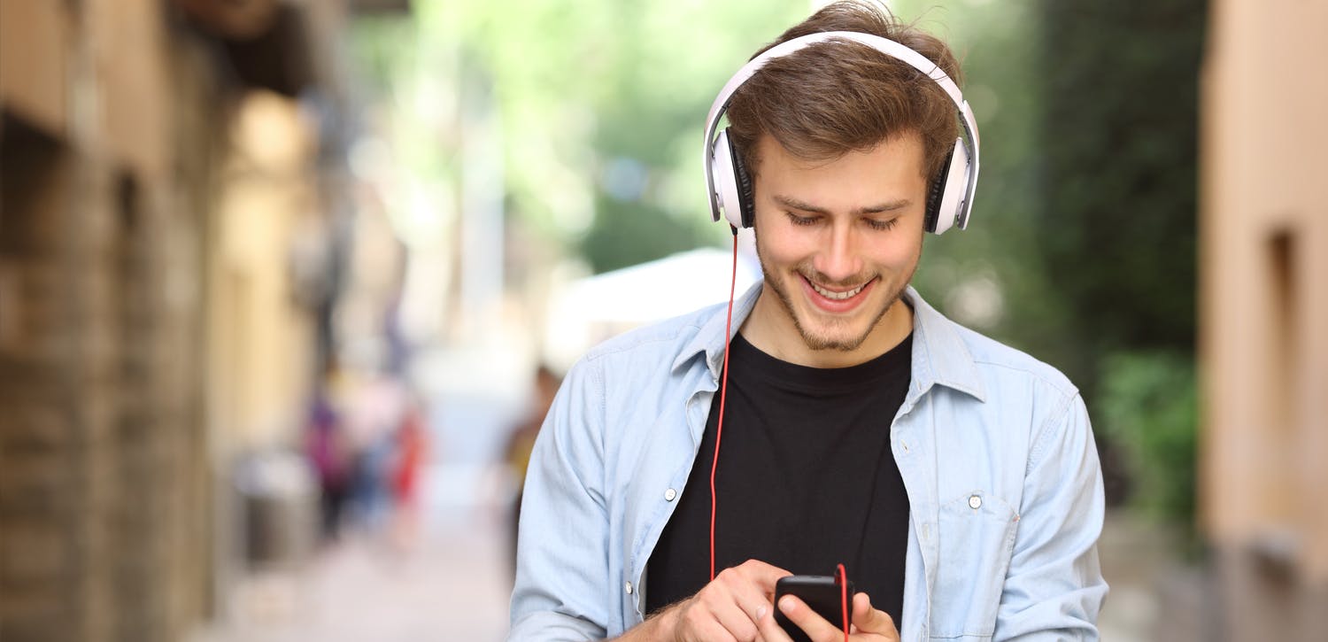 man wearing Headphones