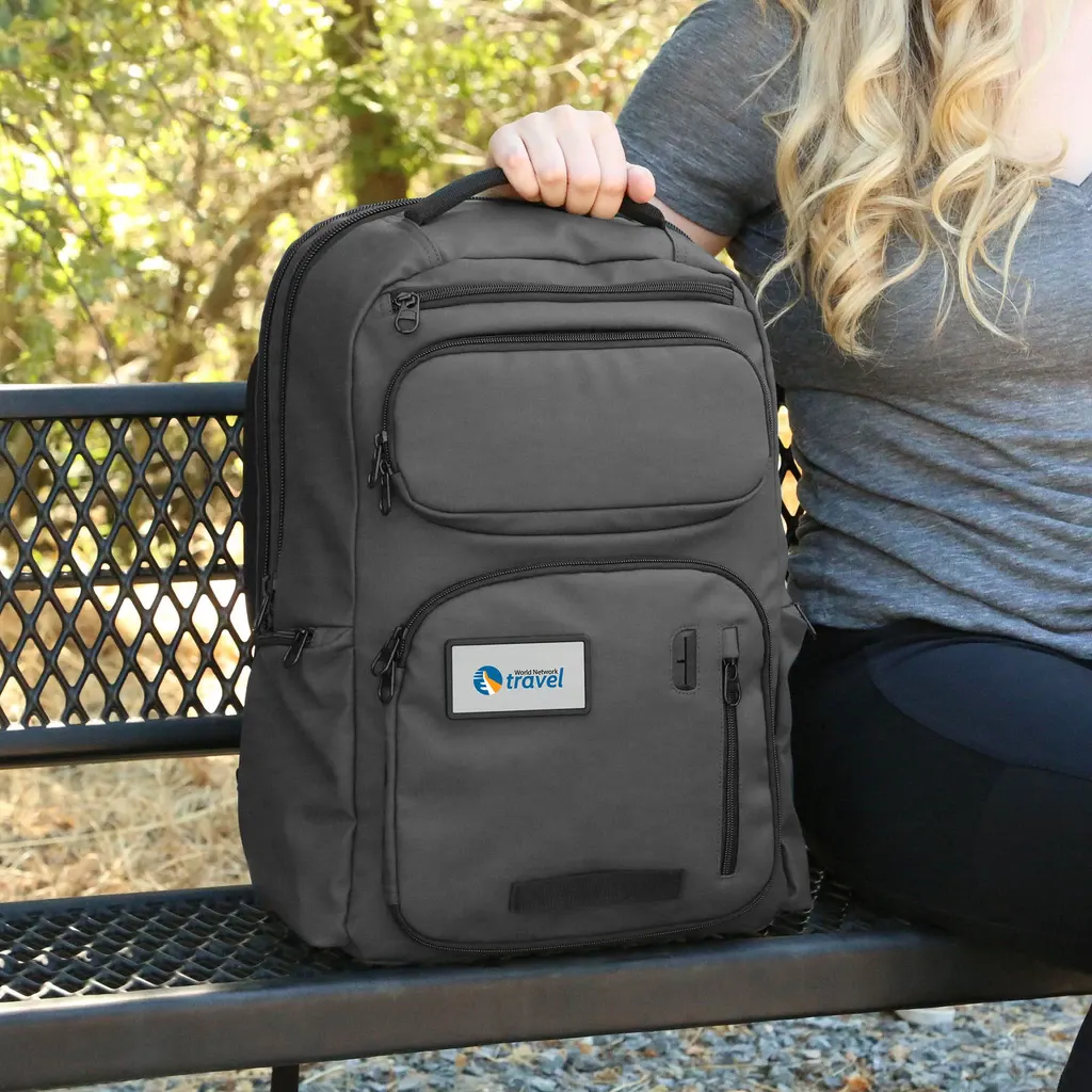 Gray backpack