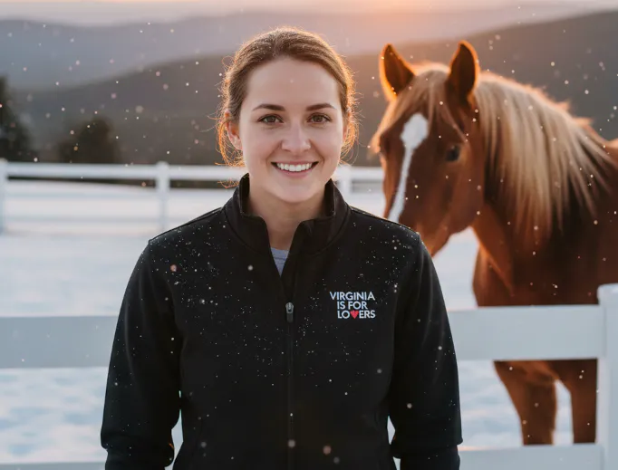 Woman in pink hoodie
