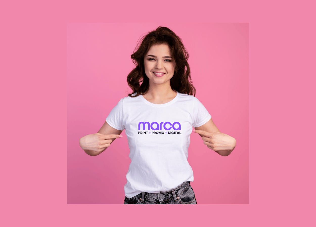 White tshirt on green background
