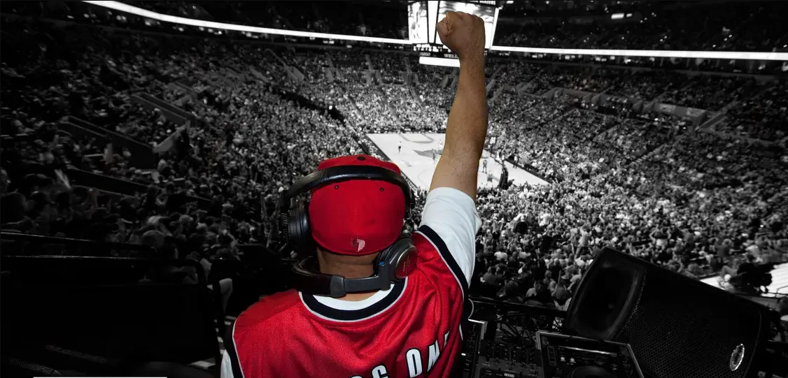 DJ OJ ONE Overlooking the Crowd