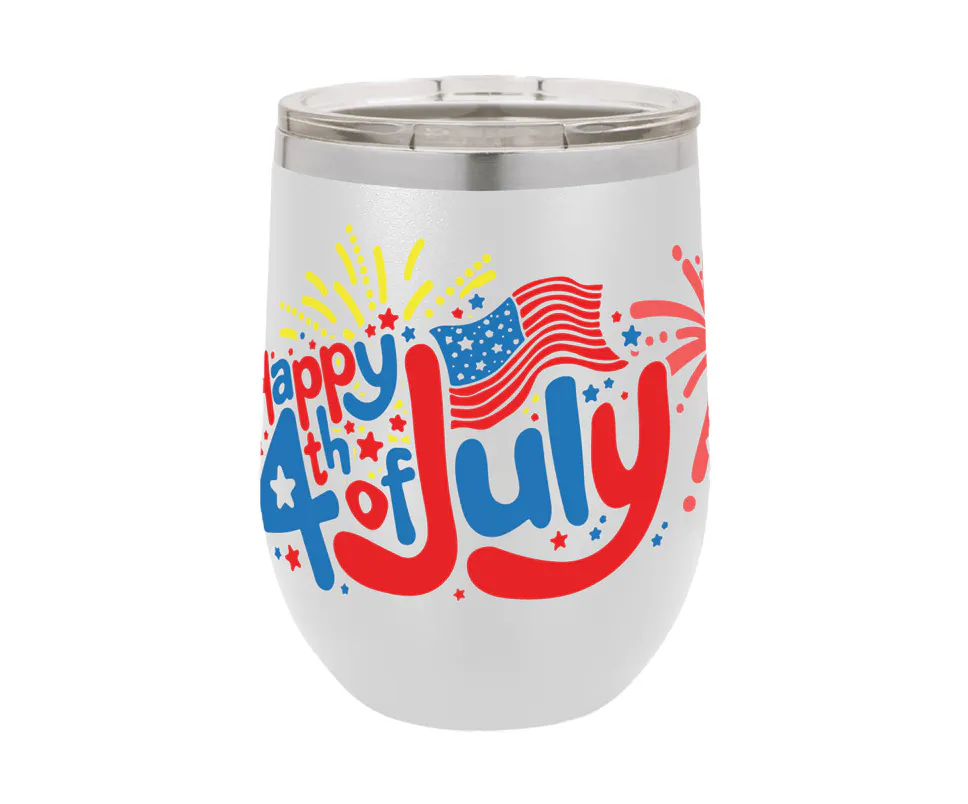 White metal wine tumbler