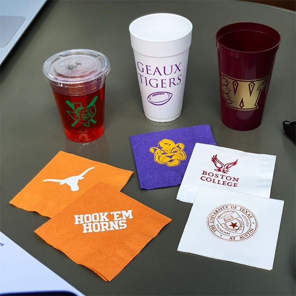 blue USB drive plugged into a laptop