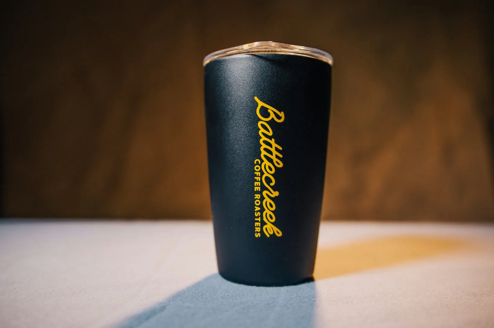 black coffee tumbler