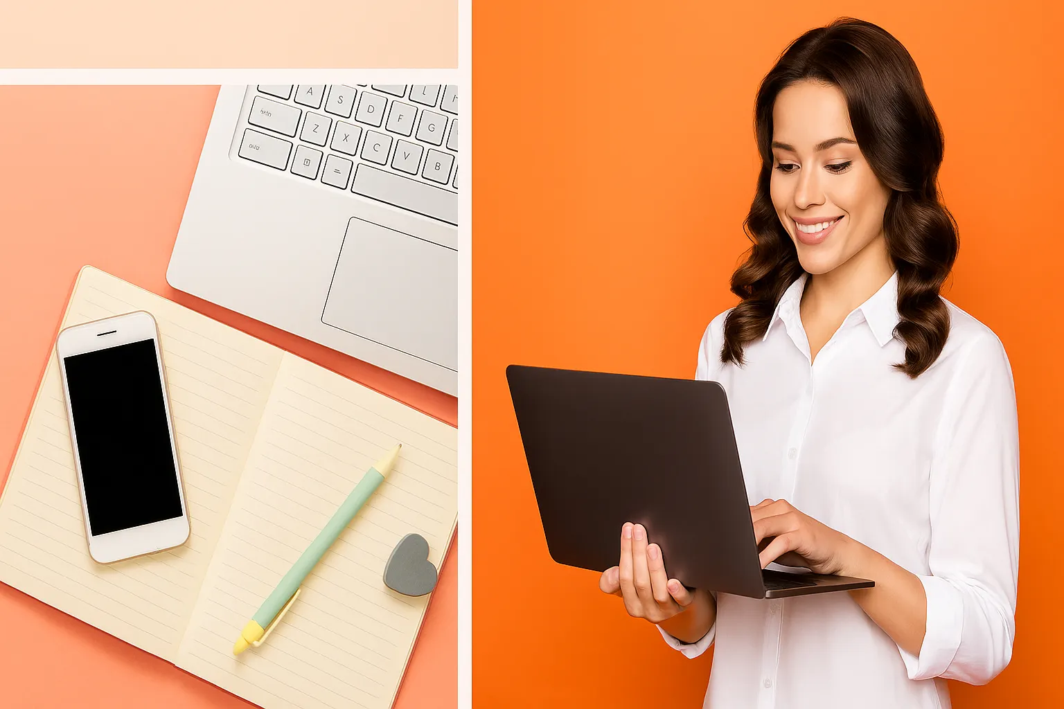 woman using a laptop