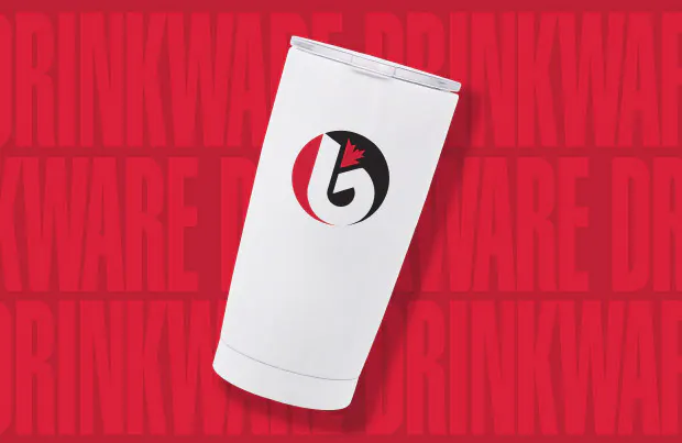 Promotional drinkware with custom logos on mugs travel tumblers and reusable water bottles