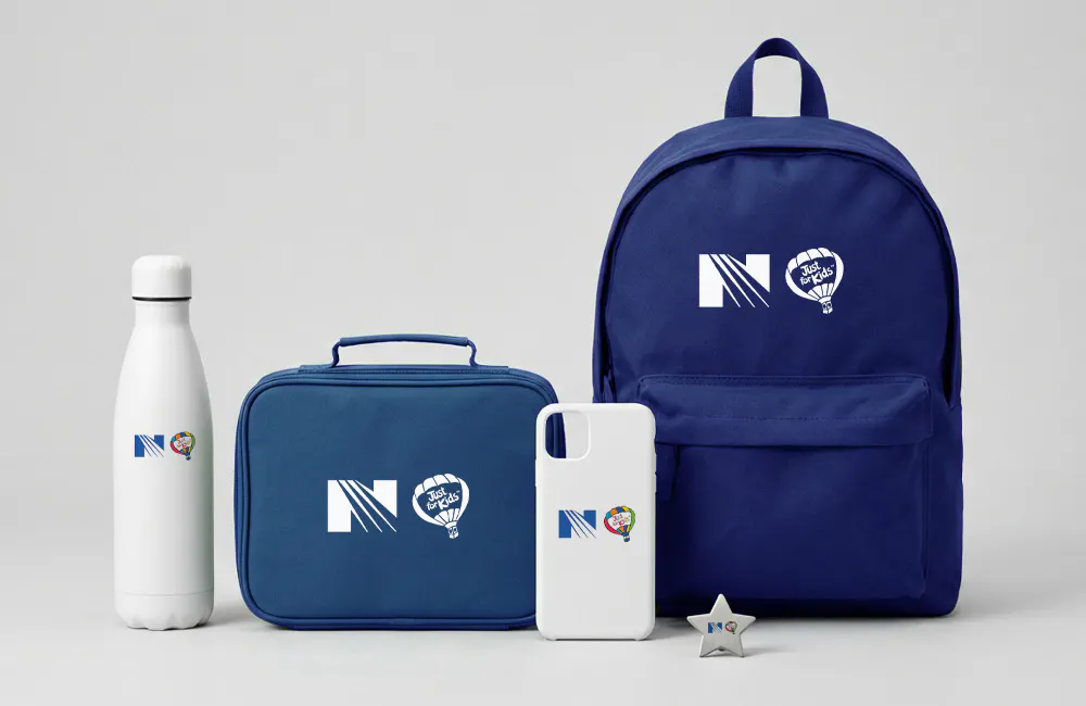 water bottle lunch box phonecase and backpack
