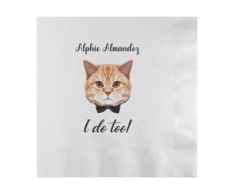 White luncheon napkin