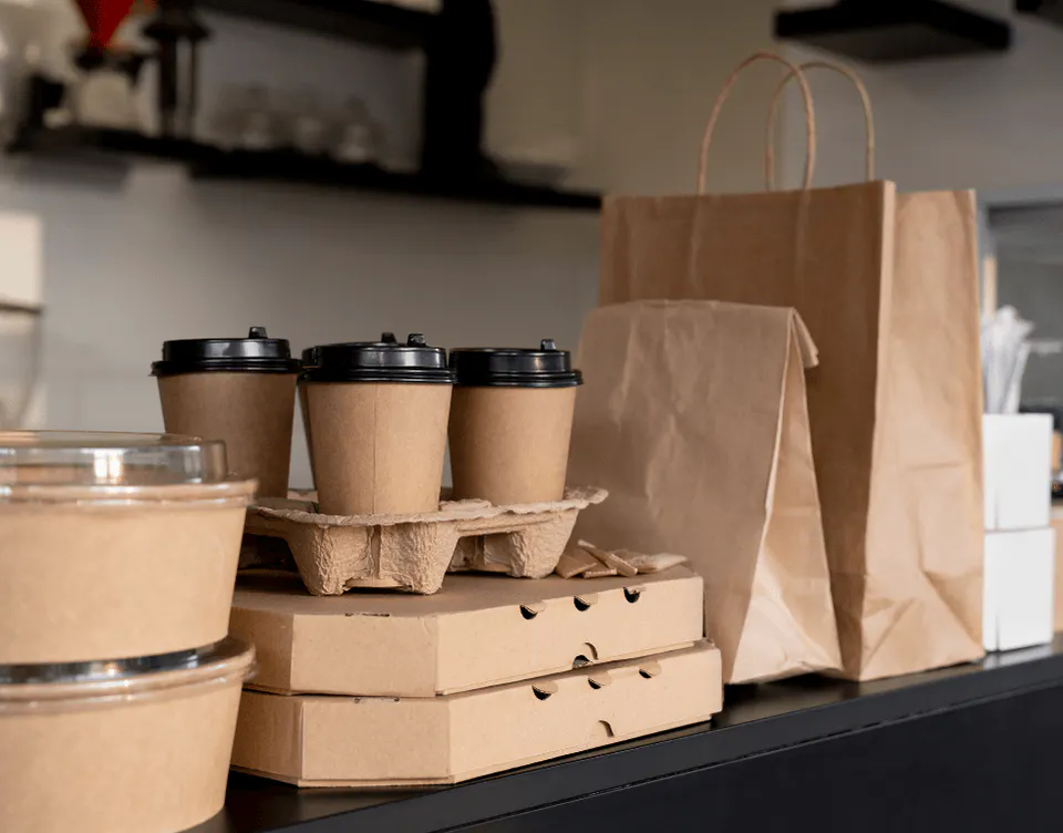 collection of takeout products