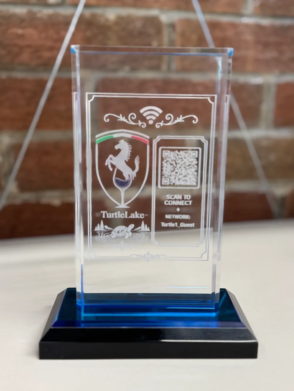 turtle lake award with qr code