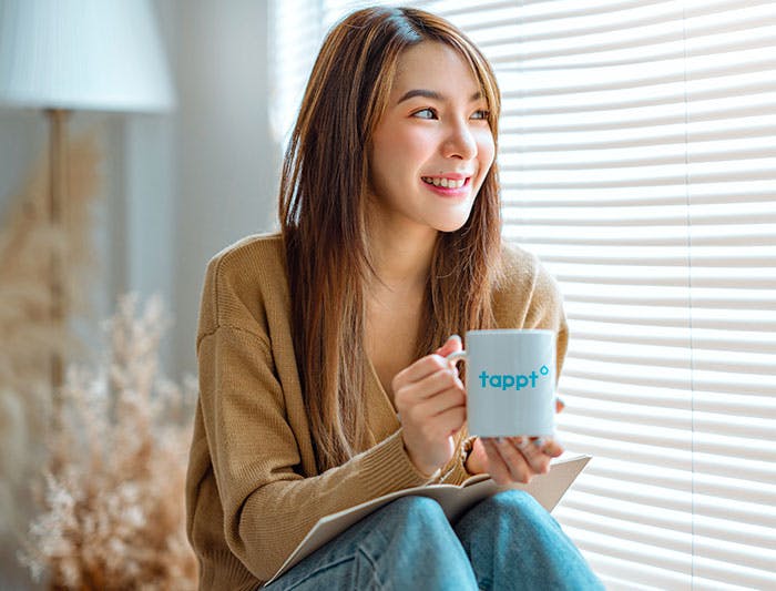 woman with coffee mug