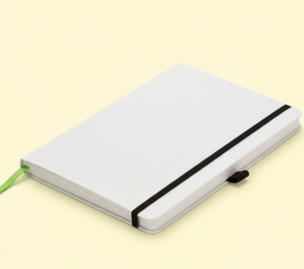 white notebook