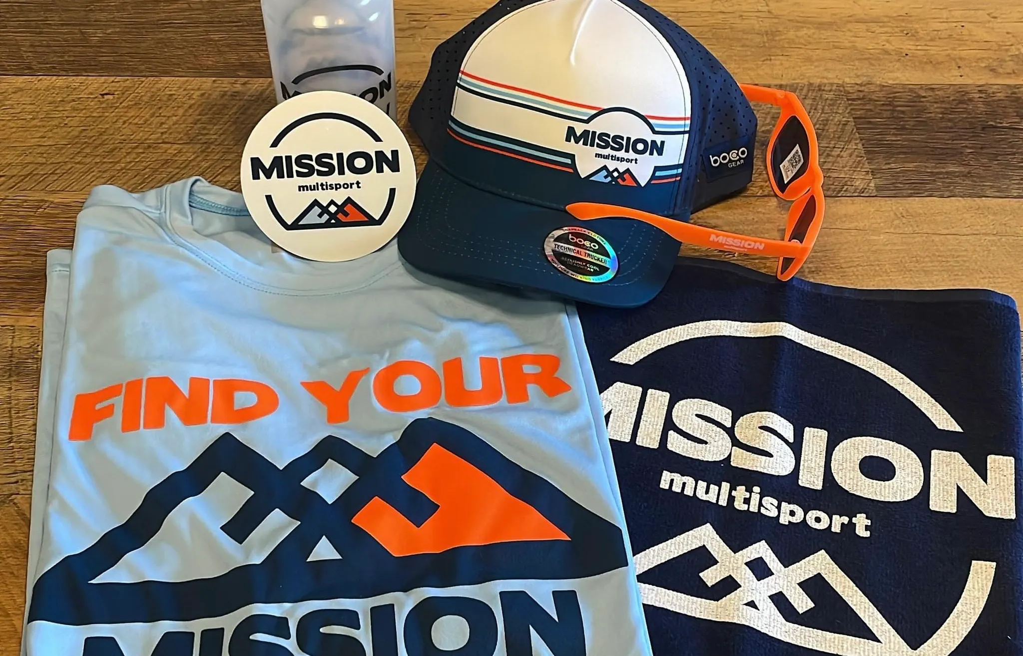 Different promotional products with one logo